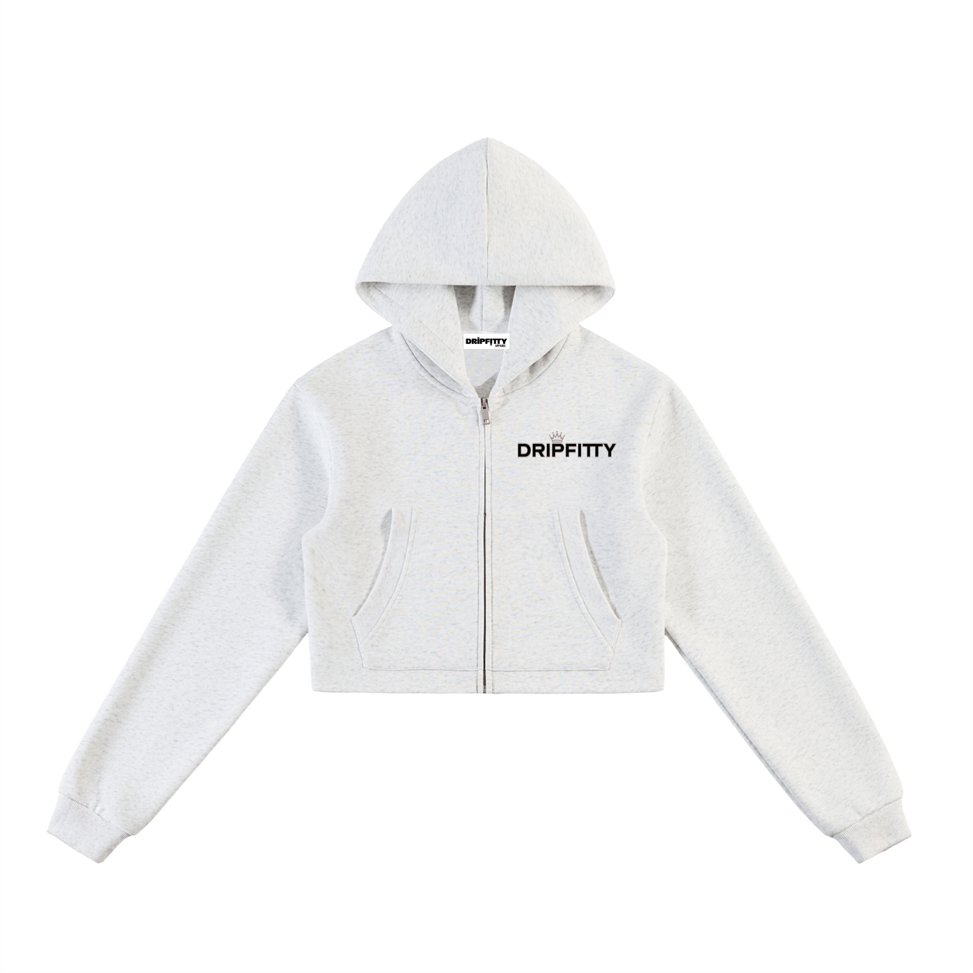 Street Queen Cropper - Essential Cropped Zip-Up Hoodie