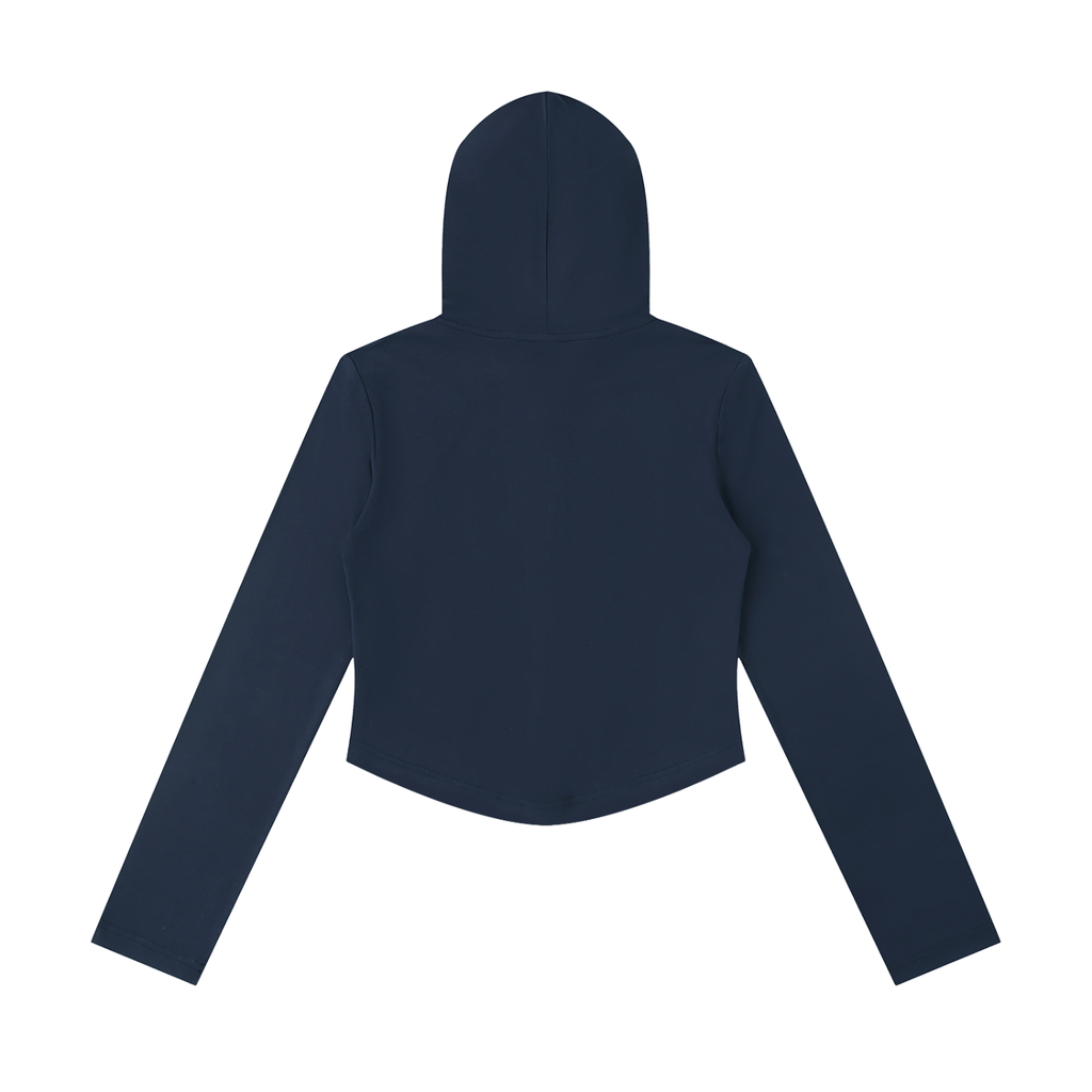 Holla Slimski - Women's Slim Cropped Full Zip Hoodie