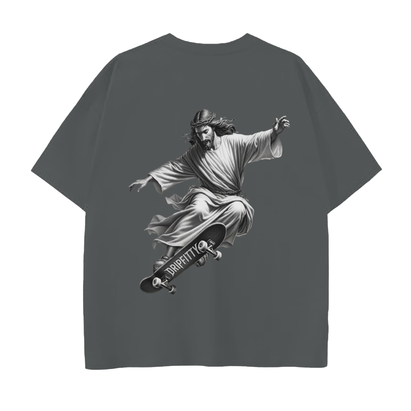 Jesus Never Bails - Drop Shoulder Cotton T-Shirt