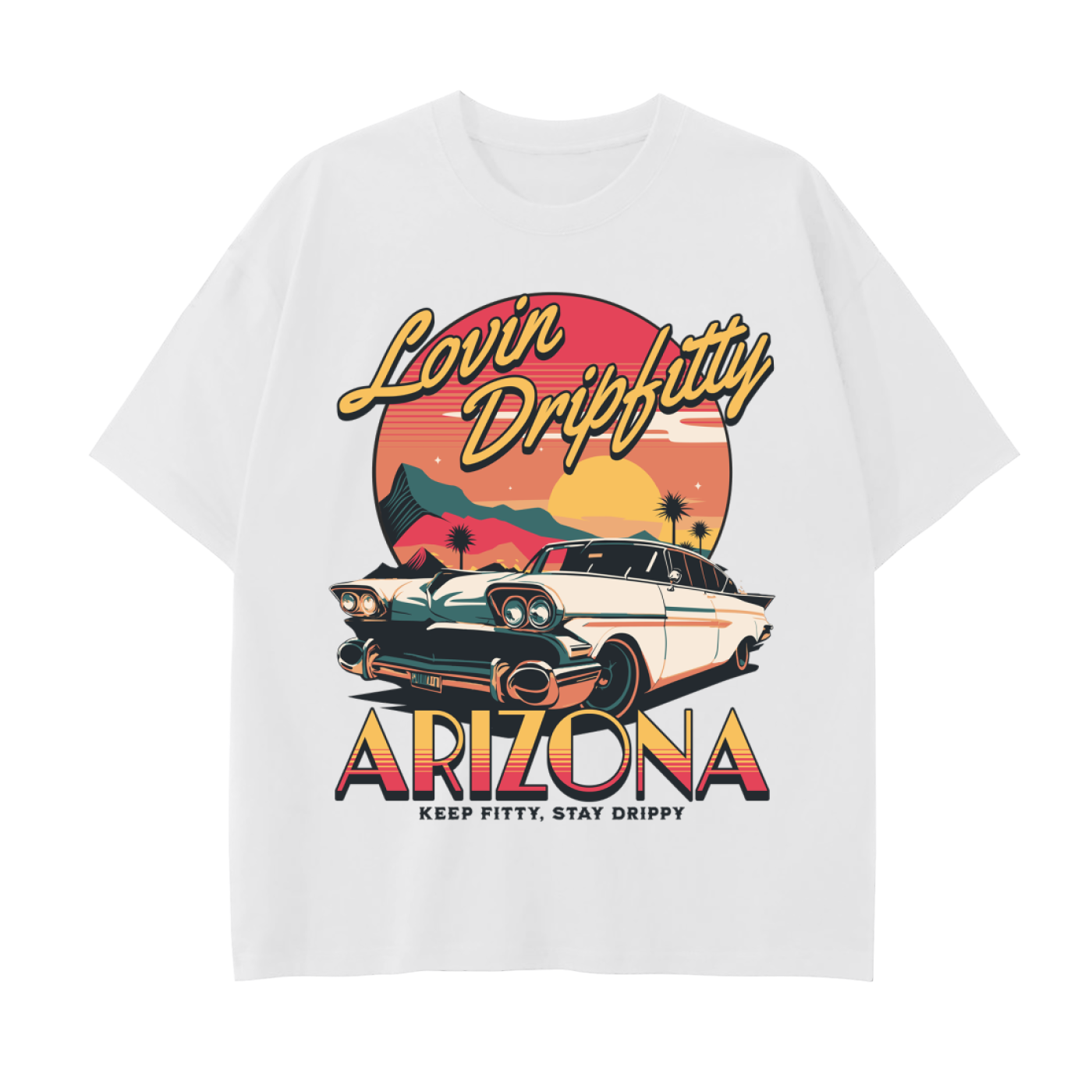 Lovin Dripfitty Arizona - Drop Shoulder Cotton T-Shirt
