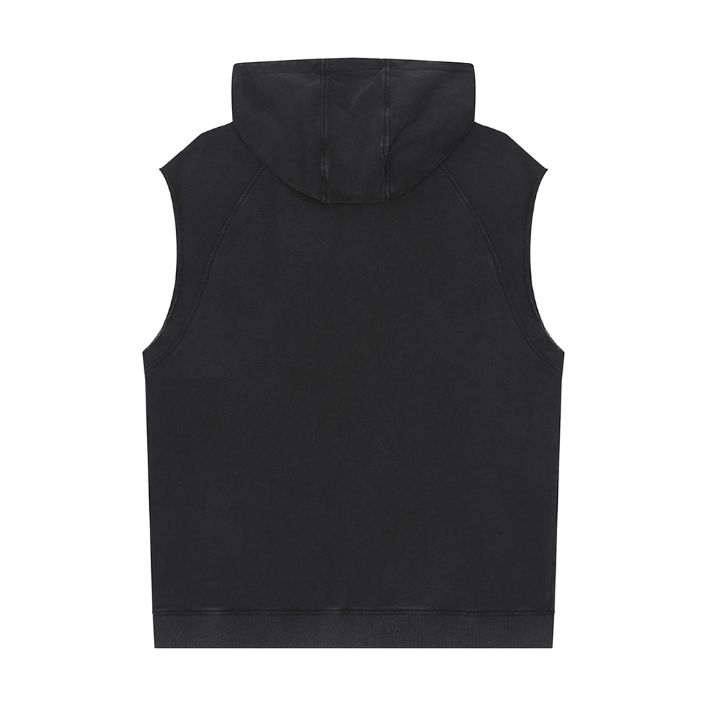 DripFitty HuTang - Snow Washed Sleeveless Hoodie