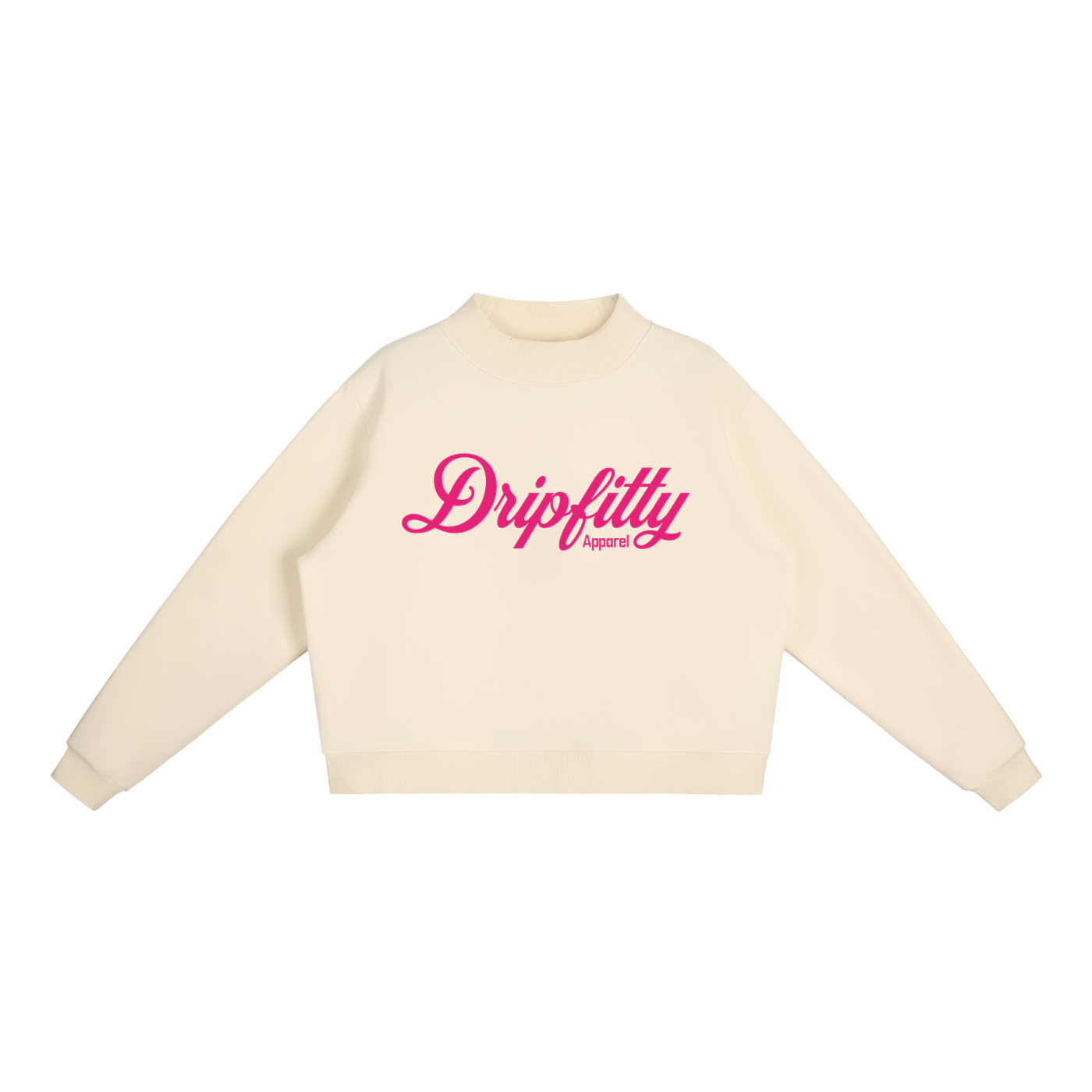 Dripfitty Mockin Around 2 - Essential Fleece Mock-Neck Crew Sweatshirt