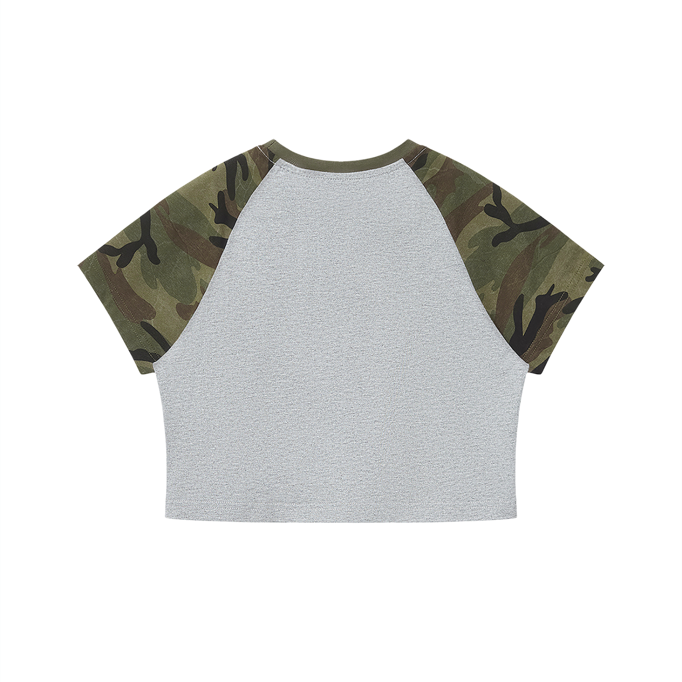 Hide N Seek Cropper - Women’s Camo Raglan Crop T-Shirt