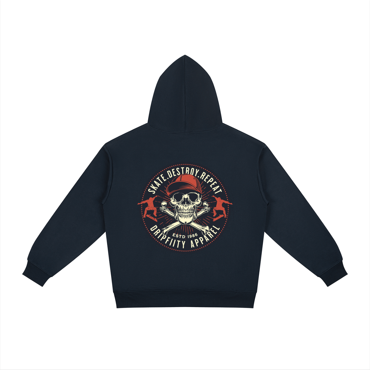 Skate.Destroy.Repeat - Relaxed Fit Hoodie