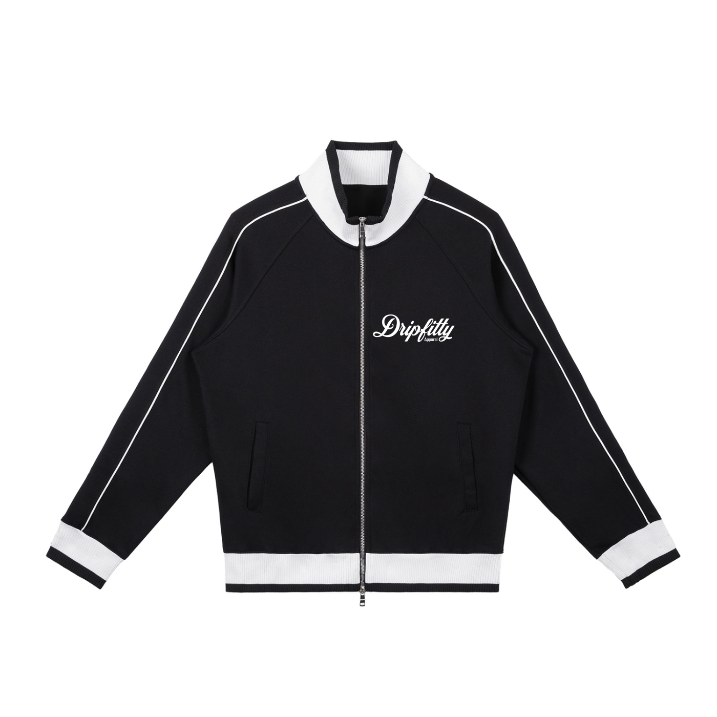 Dripfitty Track Star - Color Block Raglan Sleeve Zip Track Jacket