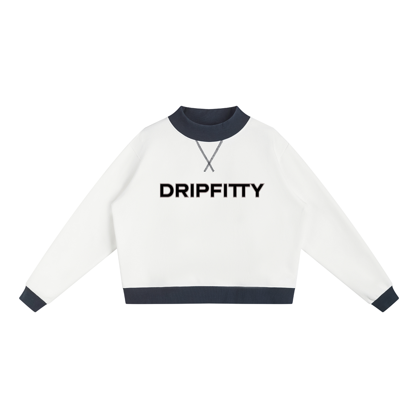 With Da Crew - Women’s Mock Neck Crewneck Sweatshirt