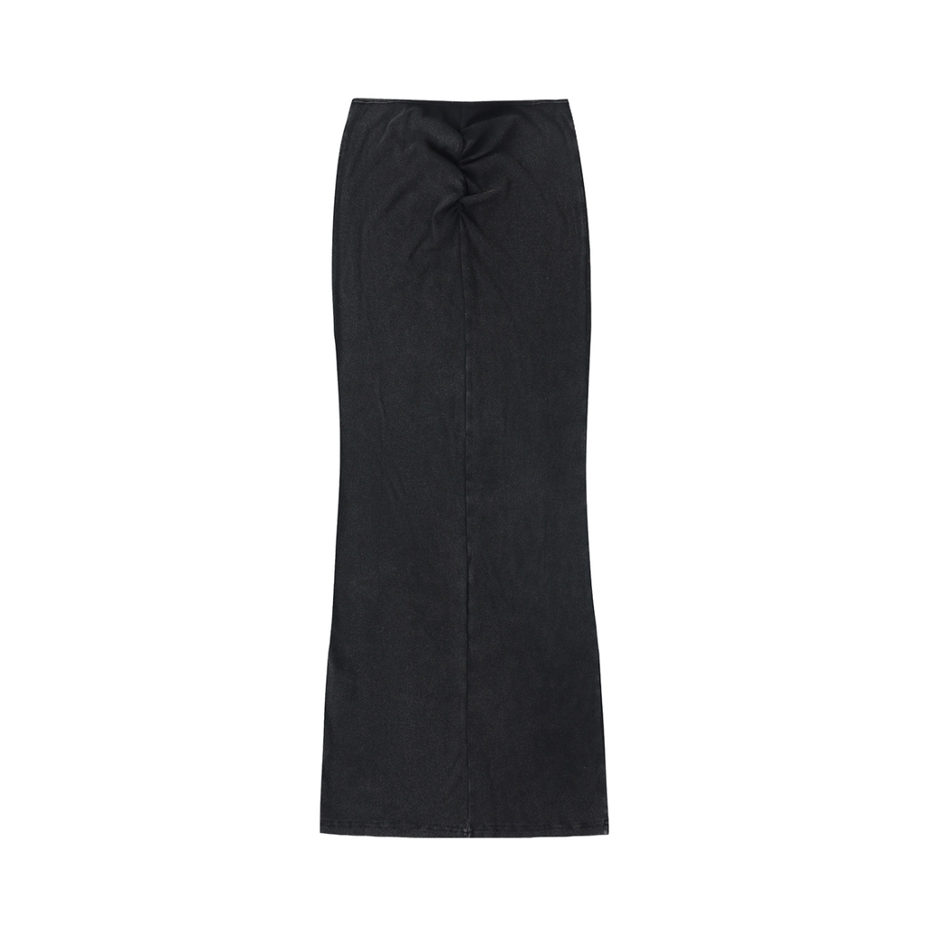 Full Max - Dyed Washed Drawstring Maxi Skirt