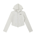 Holla Slimski - Women's Slim Cropped Full Zip Hoodie