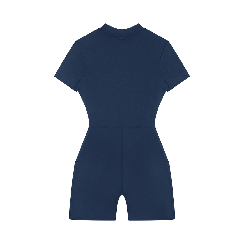 Romper Stomper - Women's Quarter-Zip Short Sleeve Romper