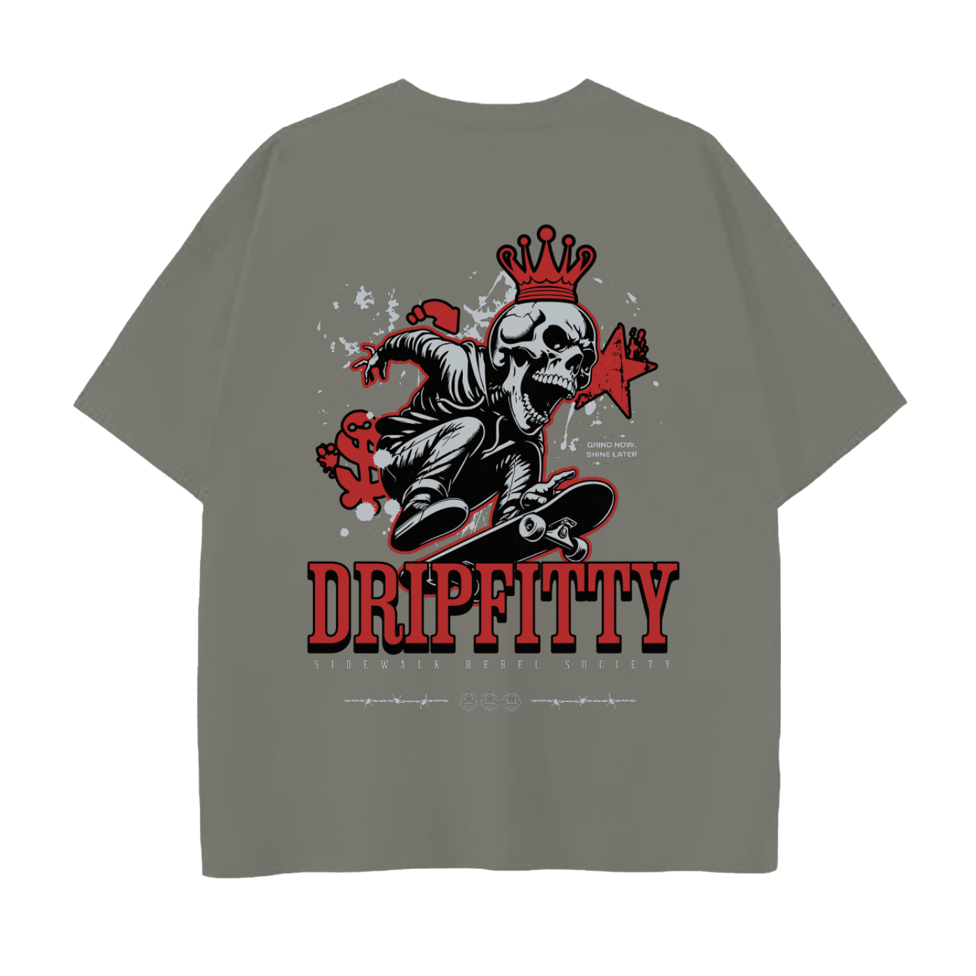 Sidewalk Rebel - Drop Shoulder Cotton T-Shirt