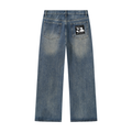 MB0037 - Men’s Vintage Wash Straight Leg Denim Jeans