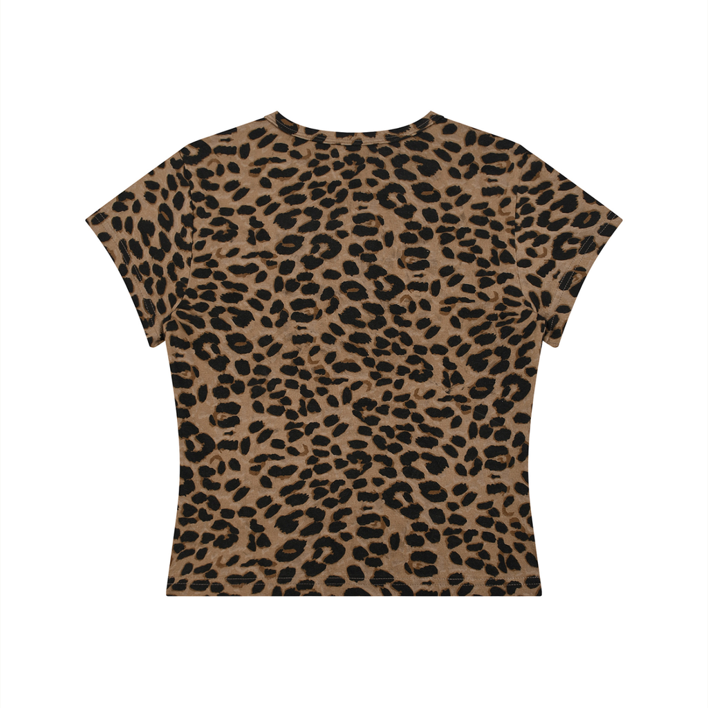 Bad Kitty - Women’s Leopard Print Crop T-Shirt