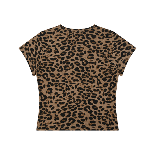 Bad Kitty - Women’s Leopard Print Crop T-Shirt