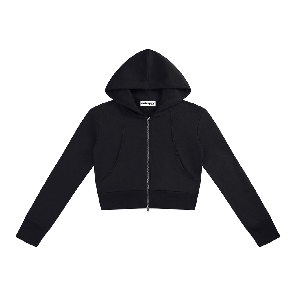 Cropper Slimski - Women’s Slim Crop Full Zip Hoodie