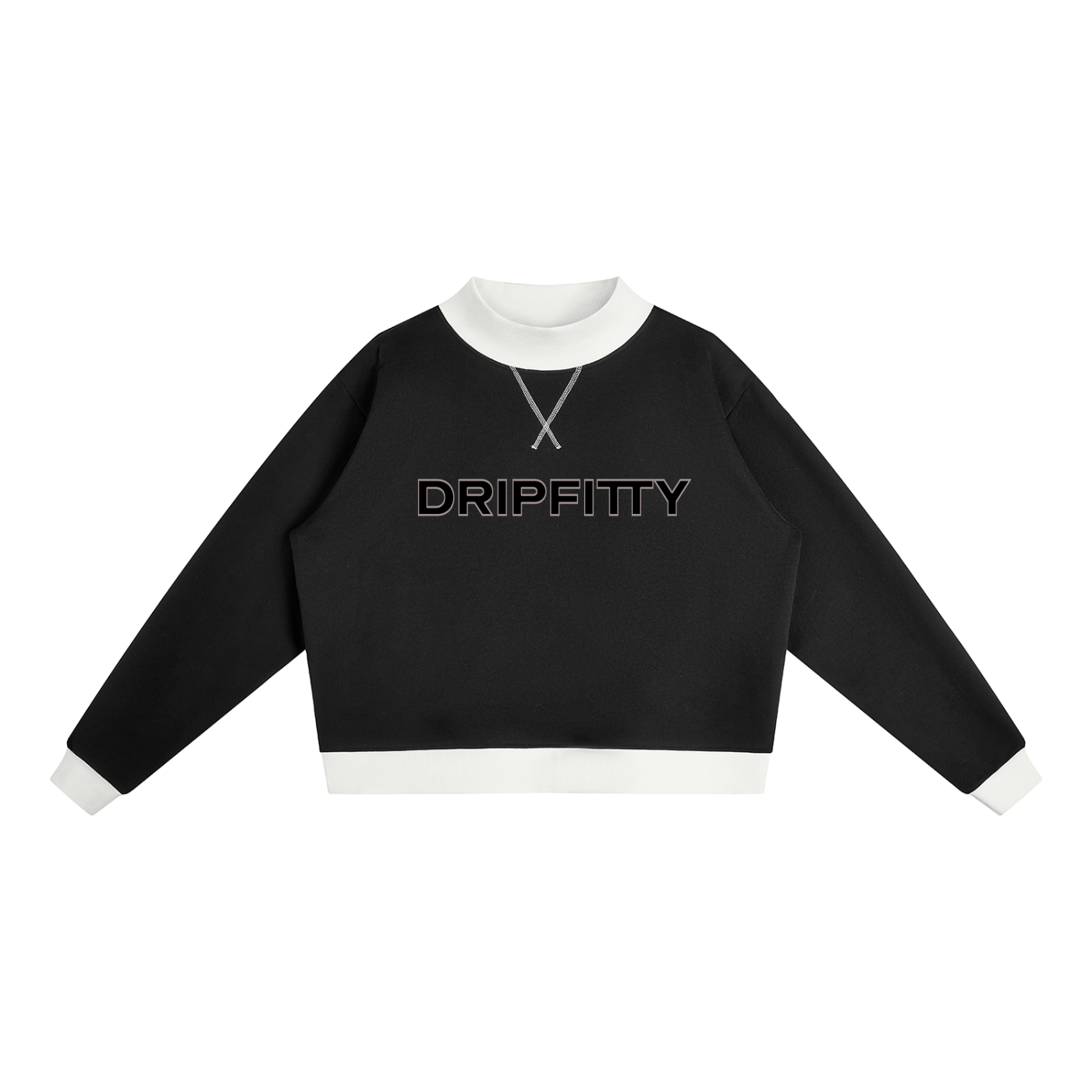 With Da Crew - Women’s Mock Neck Crewneck Sweatshirt