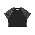 Hide N Seek Cropper - Women’s Camo Raglan Crop T-Shirt