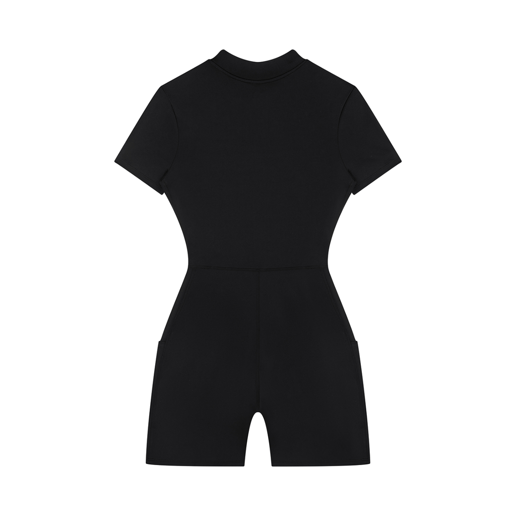 Romper Stomper - Women's Quarter-Zip Short Sleeve Romper