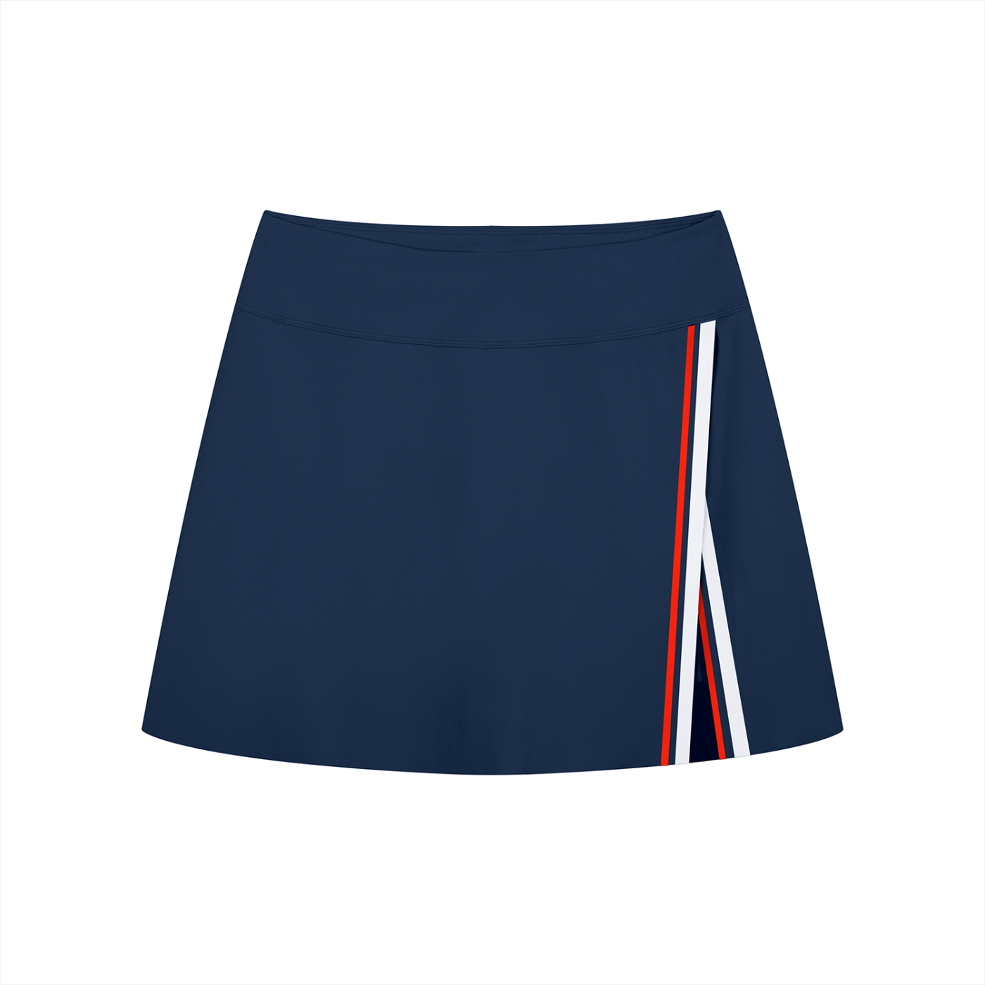 Pixie - Women's A-Line Contrast Panel Slit Skirt
