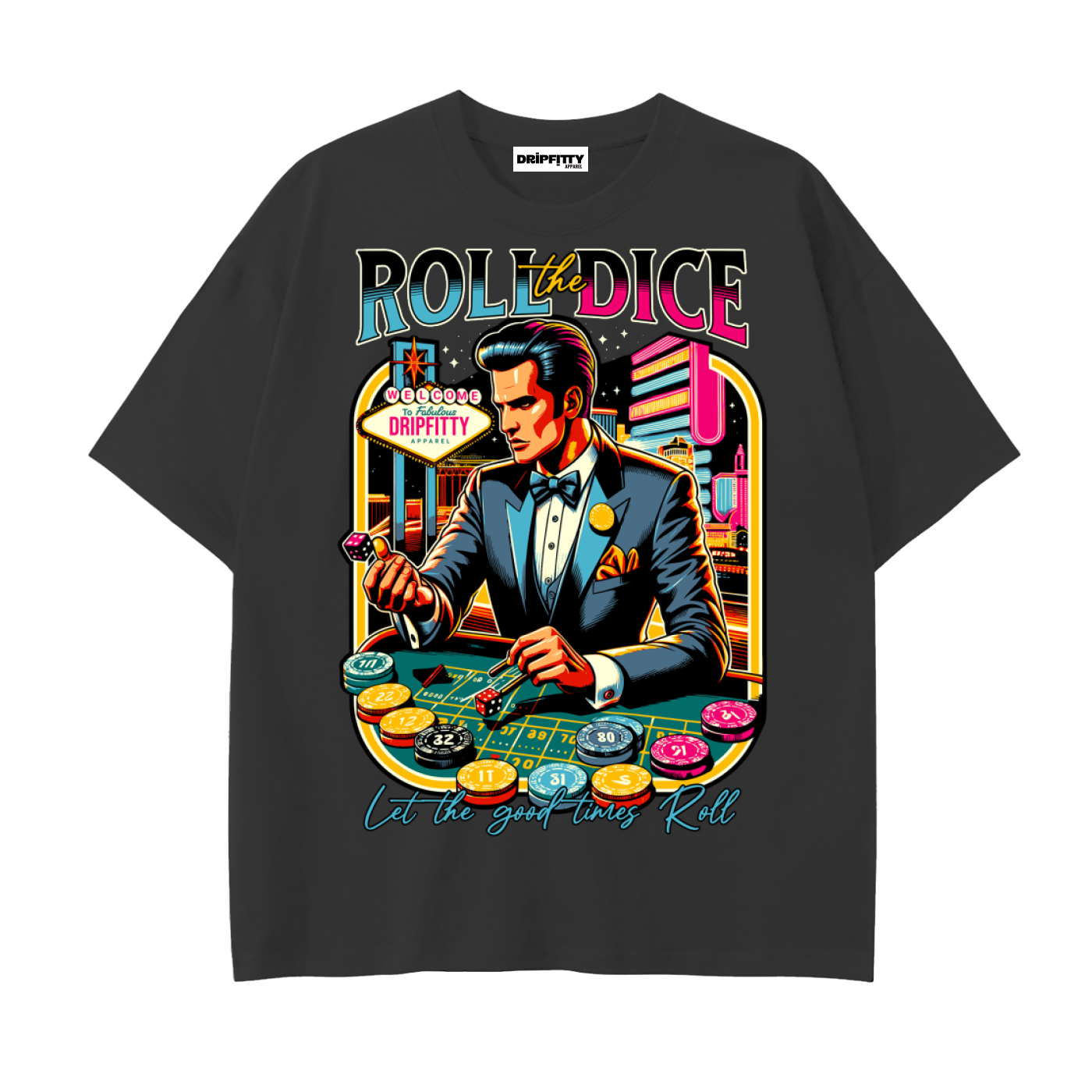 Roll the Dice - Drop Shoulder Cotton T-Shirt