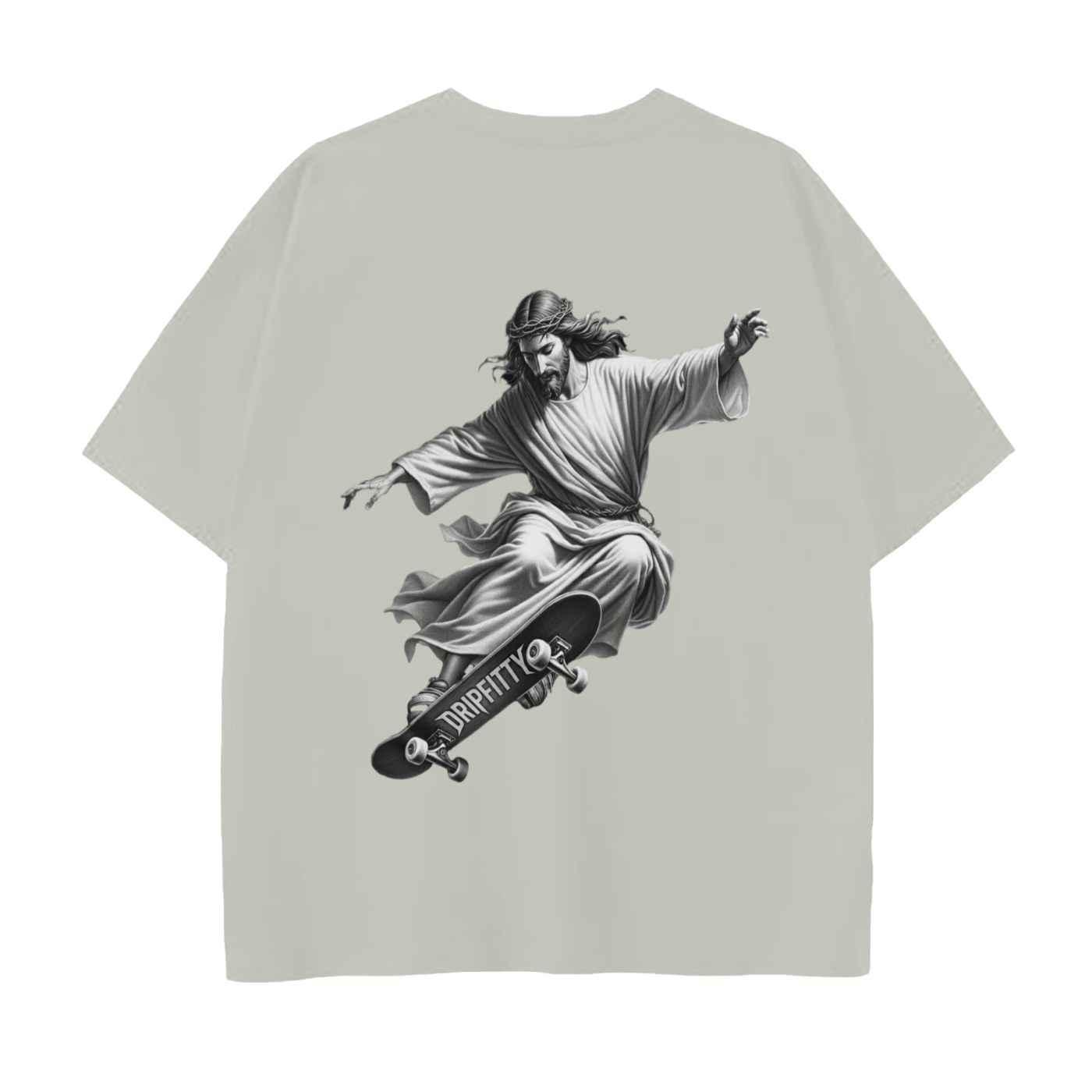Jesus Never Bails - Drop Shoulder Cotton T-Shirt