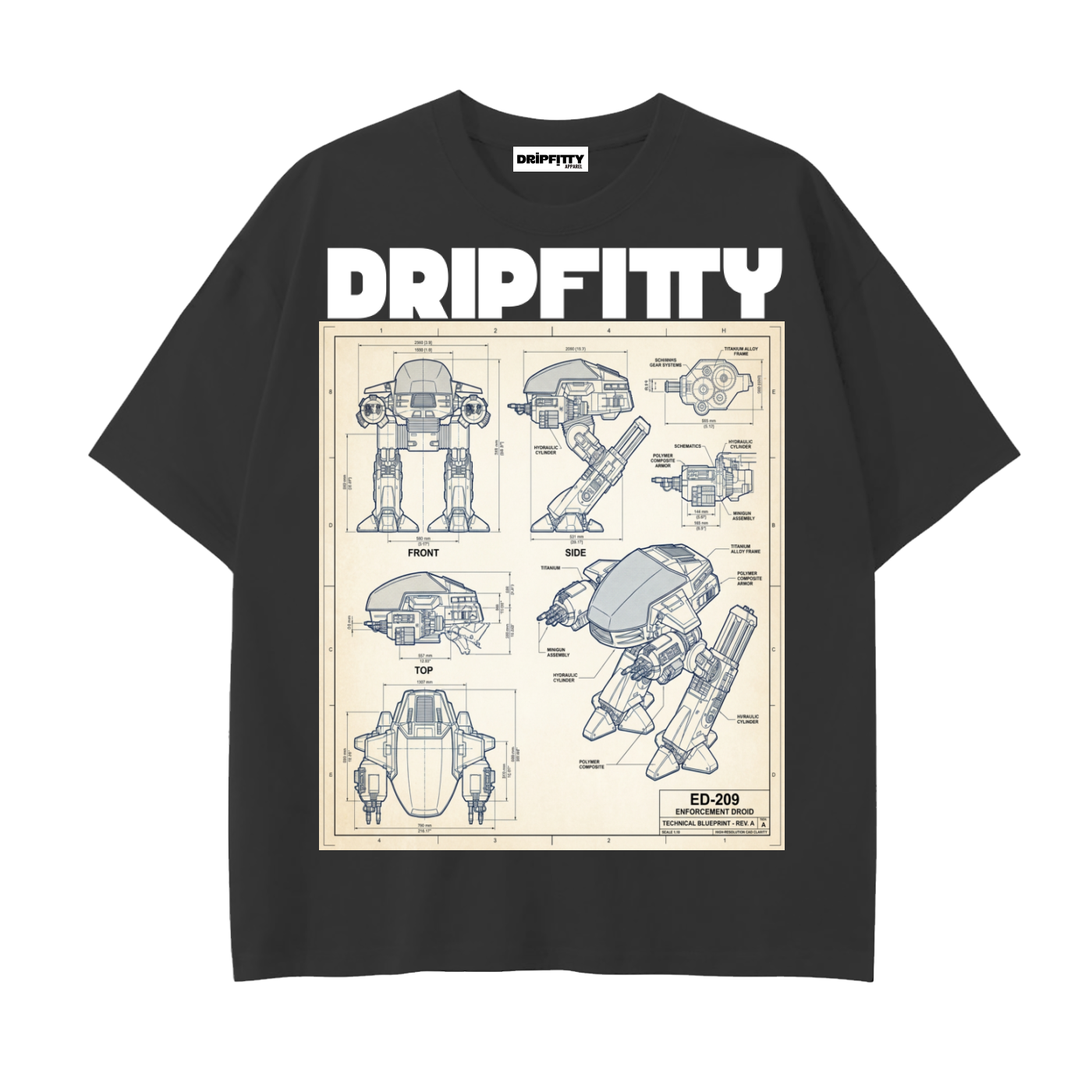 Big Eddy - Drop Shoulder Cotton T-Shirt