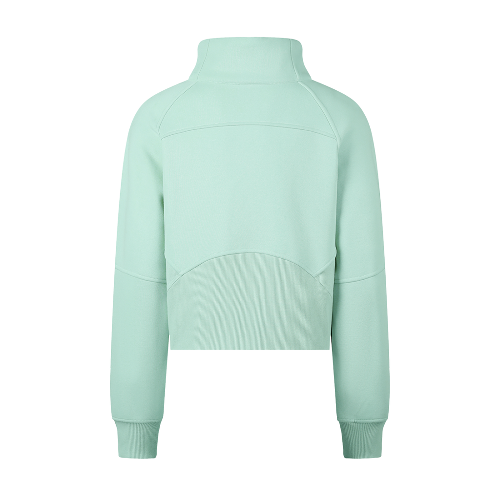 No Necking - Cropped Half-Zip Sweatshirt