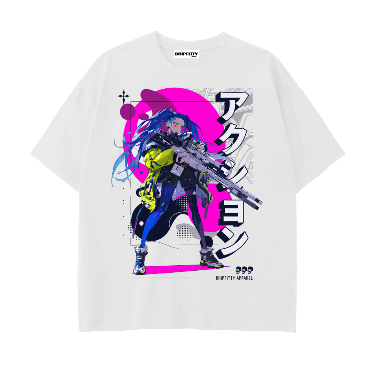 Super Snipai - Drop Shoulder Cotton T-Shirt