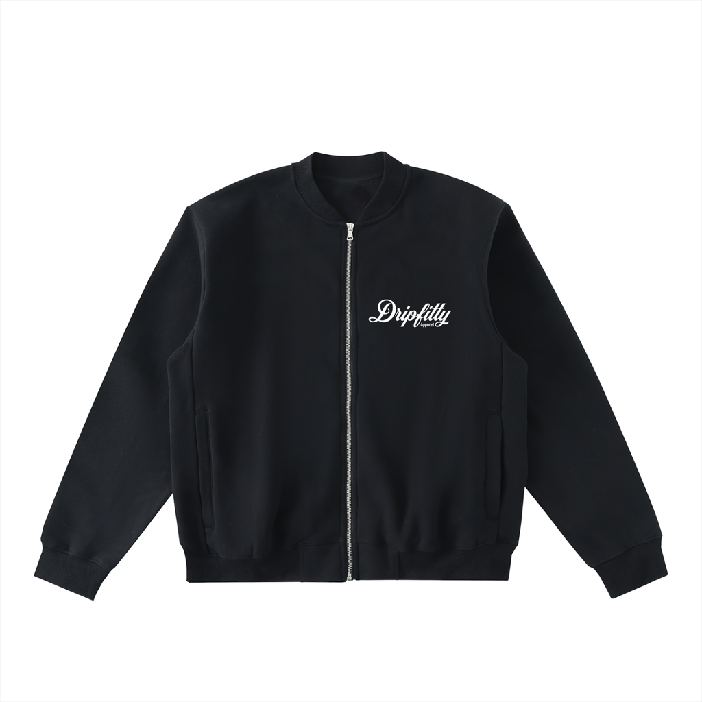 Dripfitty VarCity - Zip-Up Fleeced Varsity Jacket
