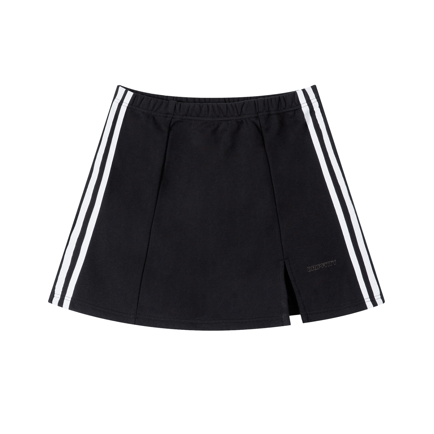 Luna  - Contrast Side Stripe Slit Skirt