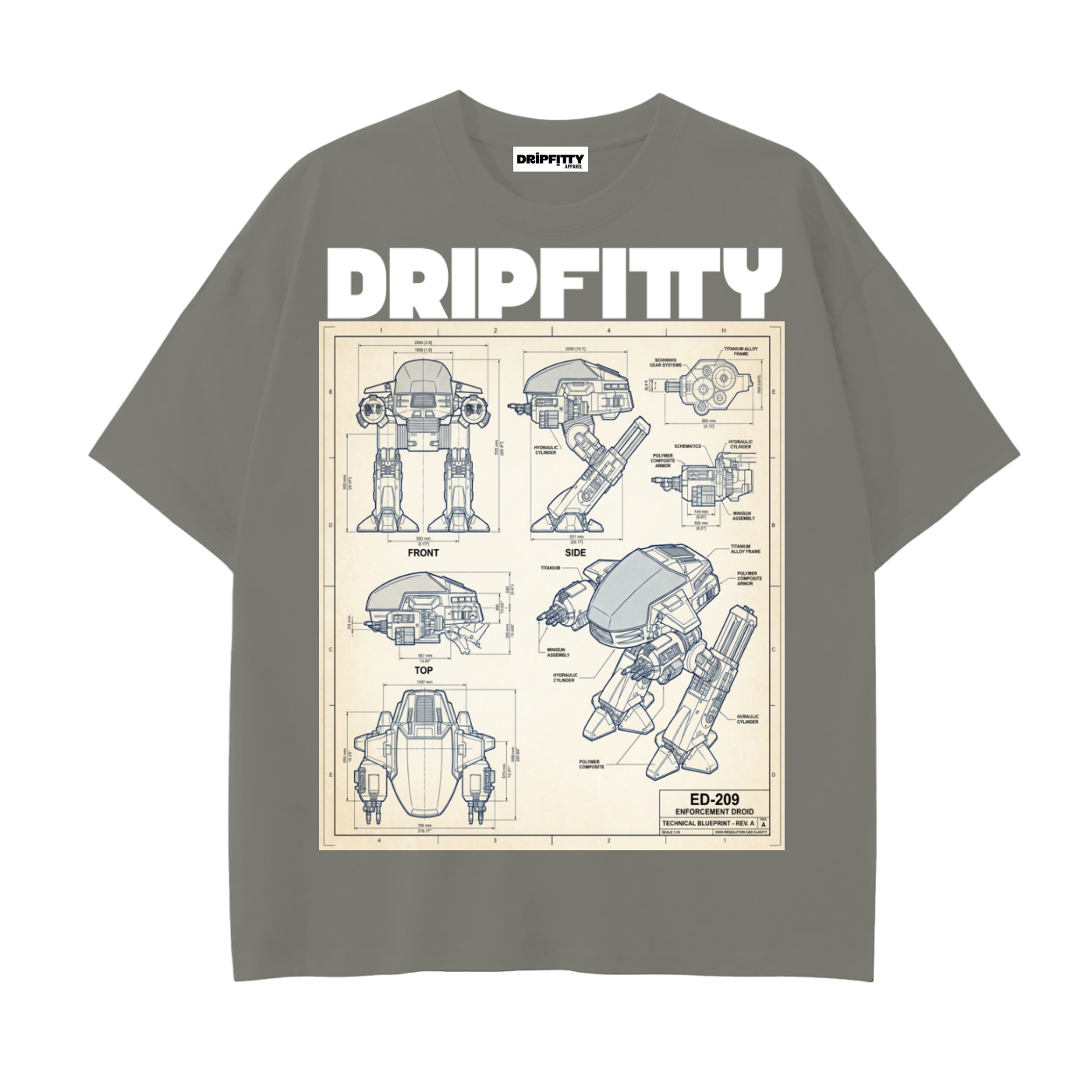 Big Eddy - Drop Shoulder Cotton T-Shirt