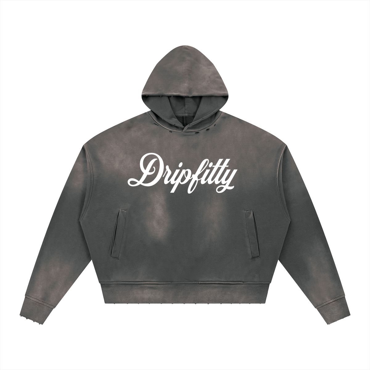 Fade to Black - Unisex Sunfade Distressed Boxy Hoodie