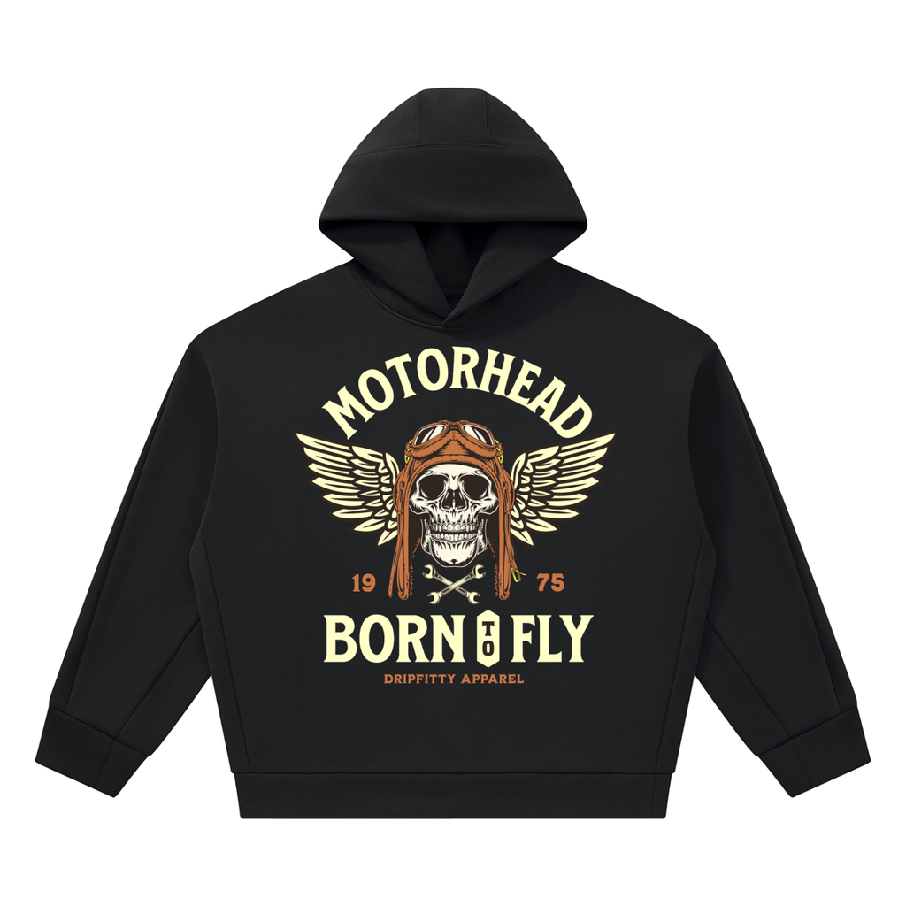 Motor Head Flyer - Unisex Heavyweight Fleece Boxy Hoodie