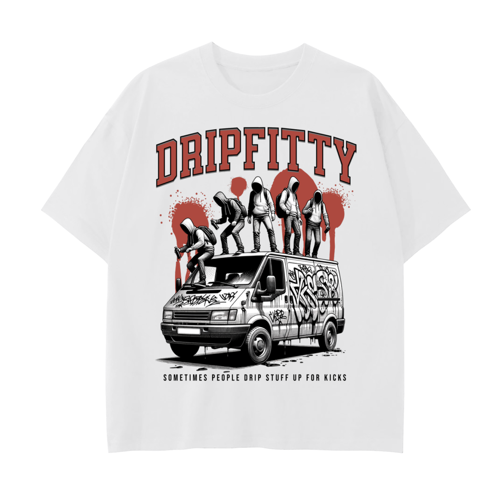 Drips for Kicks - Drop Shoulder Cotton T-Shirt