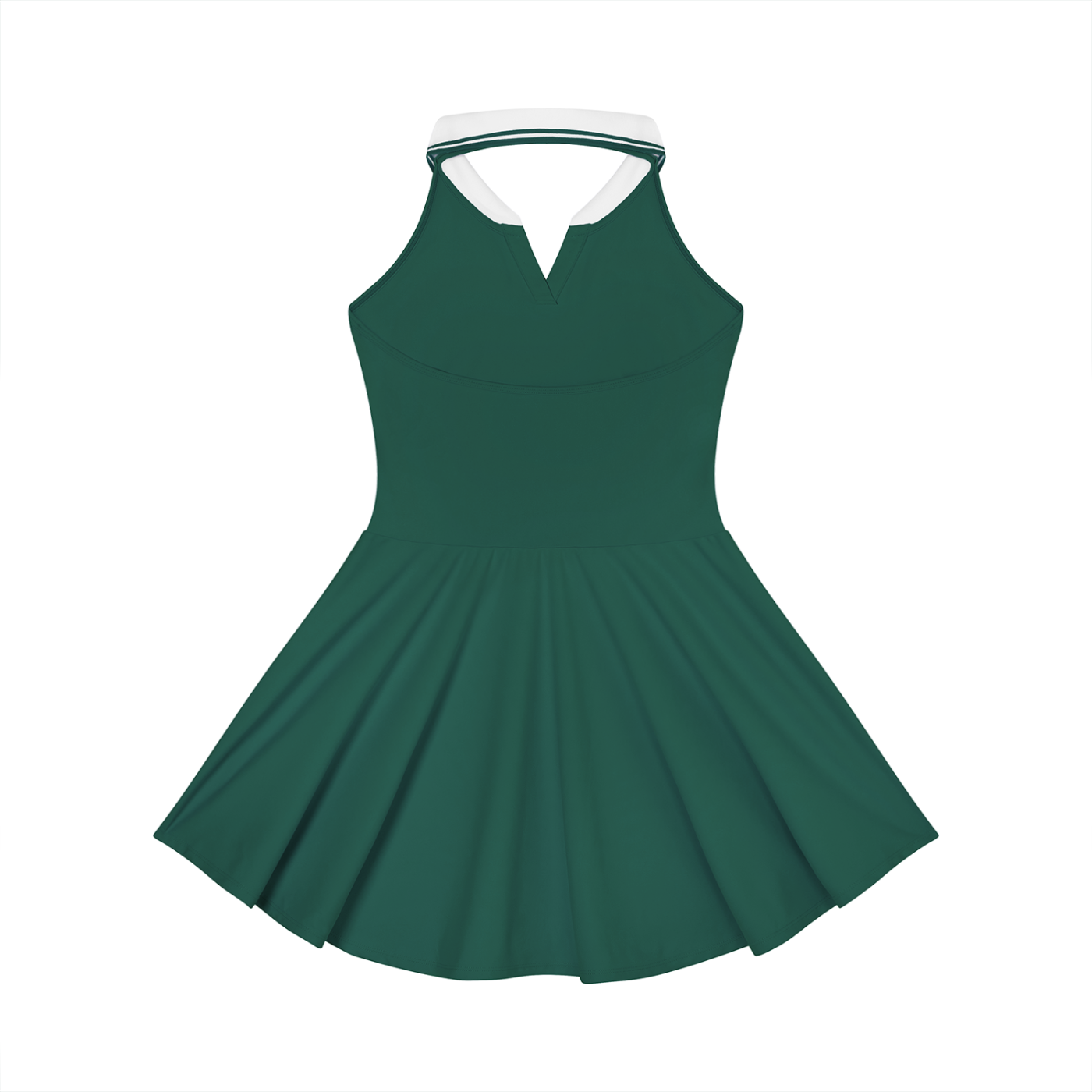 Stylin Vibes - Women's Collared Halter A-Line Tennis Dress