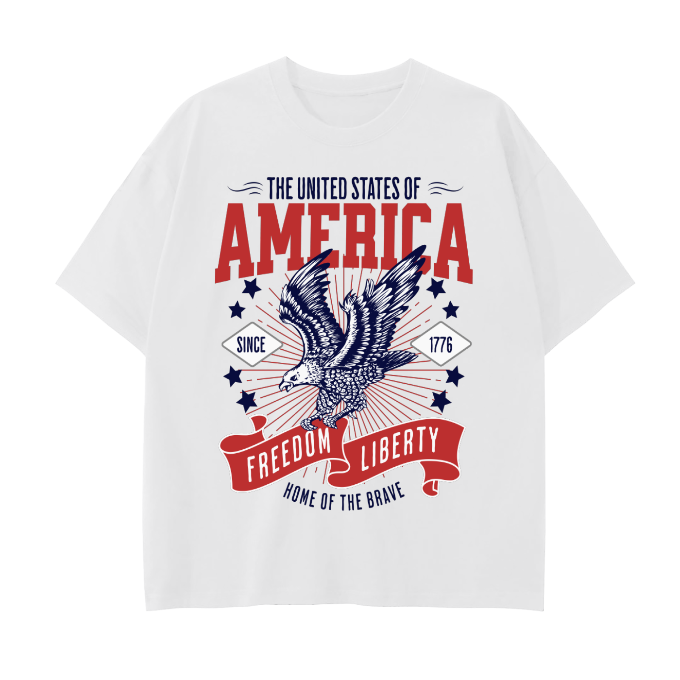 Liberty & Freedom - Drop Shoulder Cotton T-Shirt