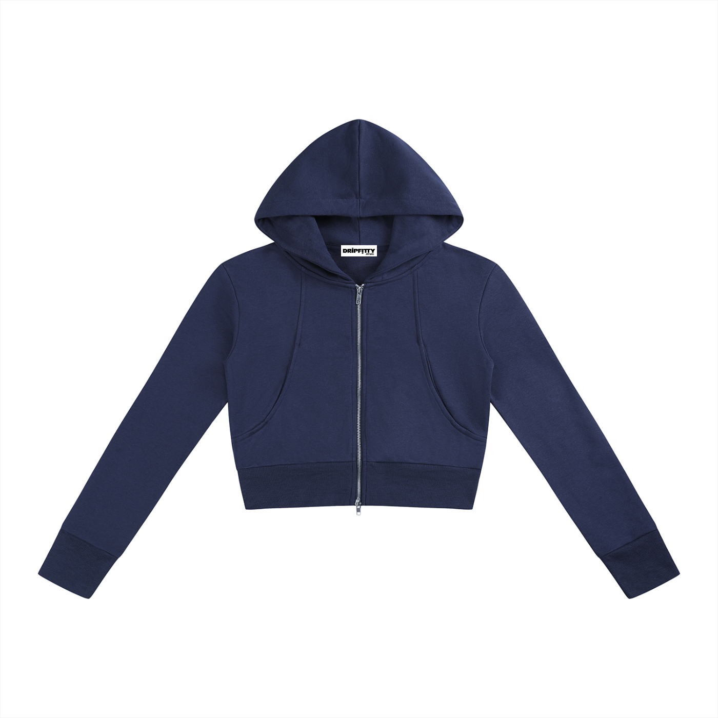 Cropper Slimski - Women’s Slim Crop Full Zip Hoodie