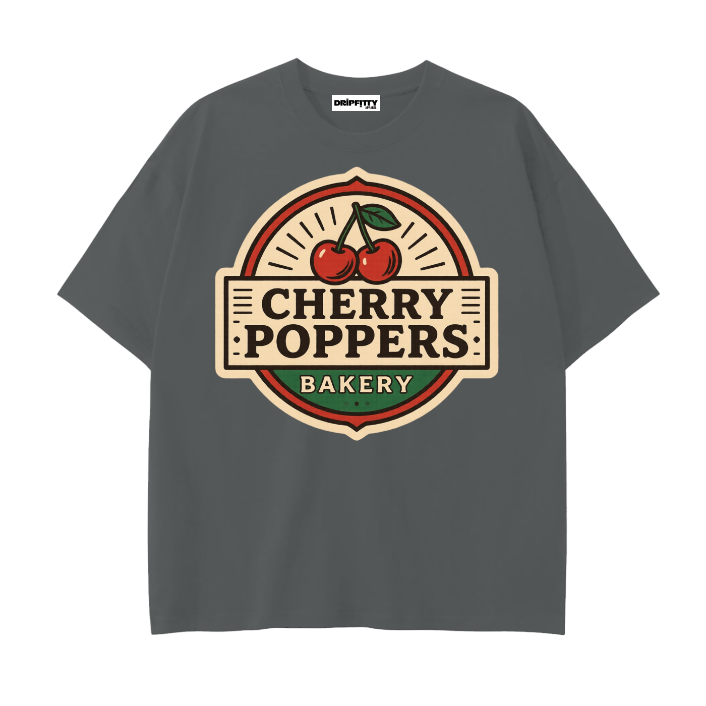 Cherry Poppers - Drop Shoulder Cotton T-Shirt
