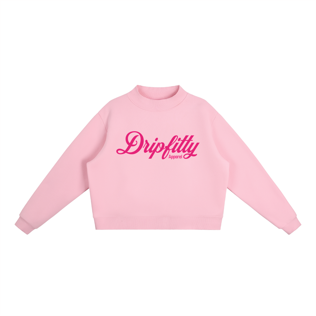 Dripfitty Mockin Around 2 - Essential Fleece Mock-Neck Crew Sweatshirt