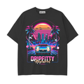 Build Your Dreams Synthwave - Drop Shoulder Cotton T-Shirt
