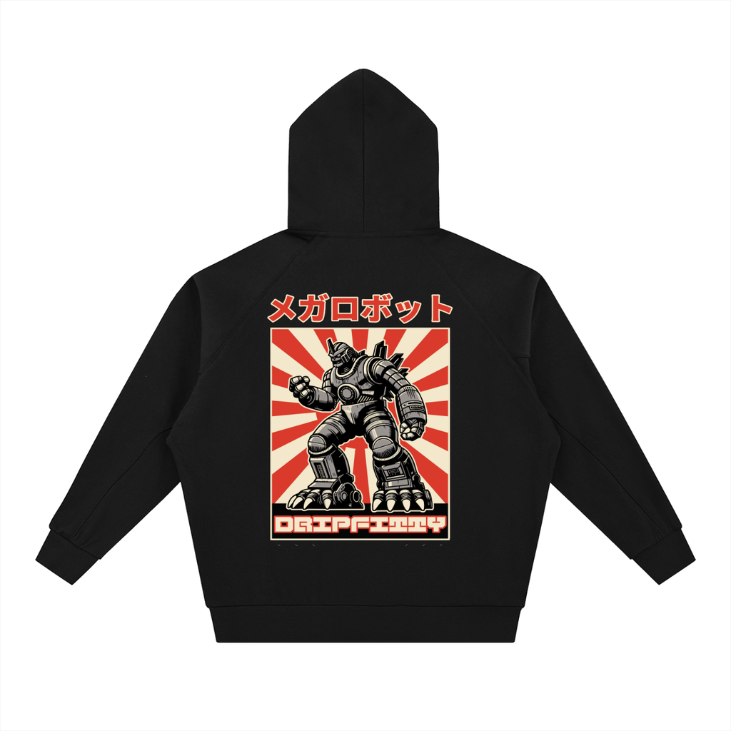 Rozilla - Dolman Sleeve Zip-Through Fleece  Hoodie