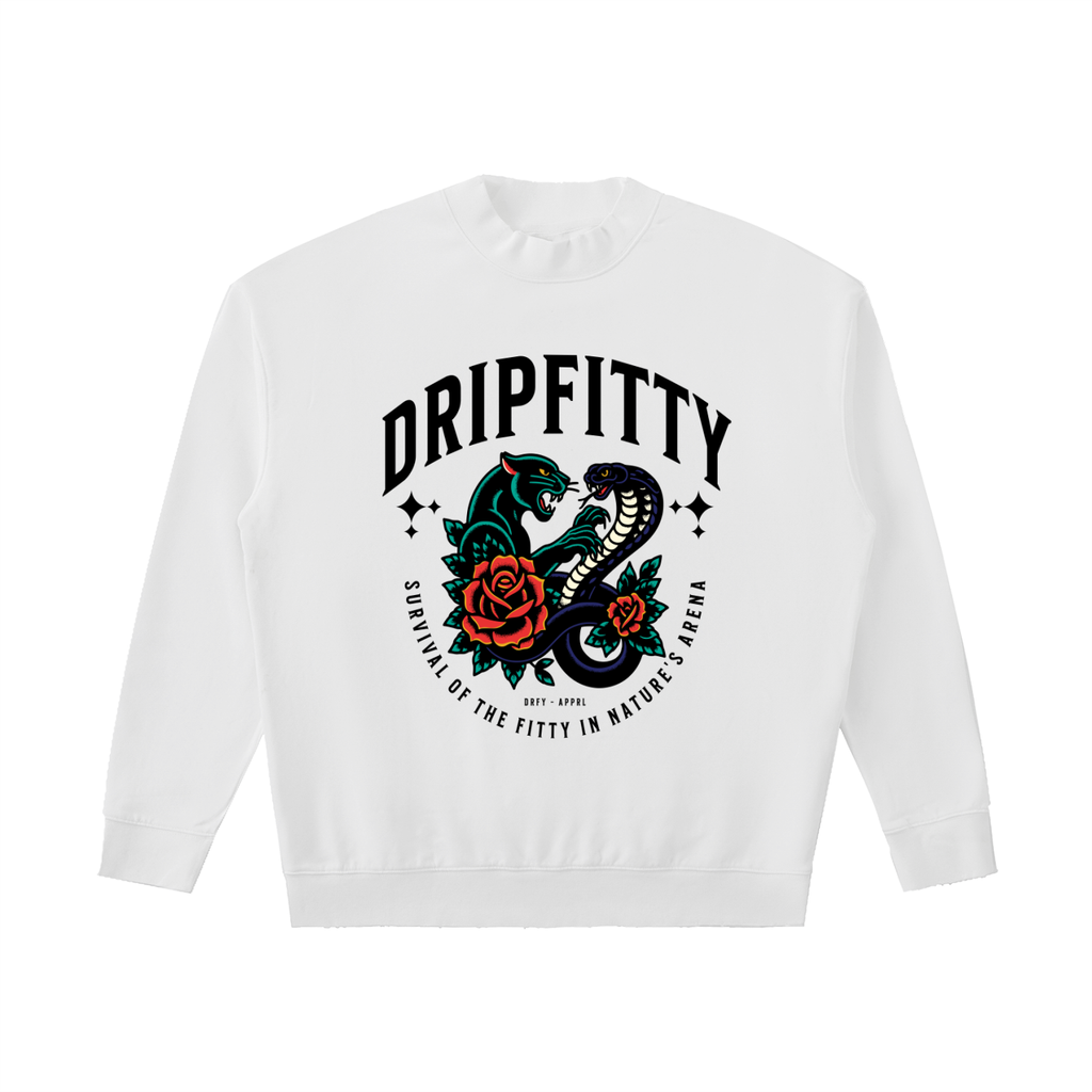 Survival of the Fitty - Drop Shoulder Crewneck Sweatshirt