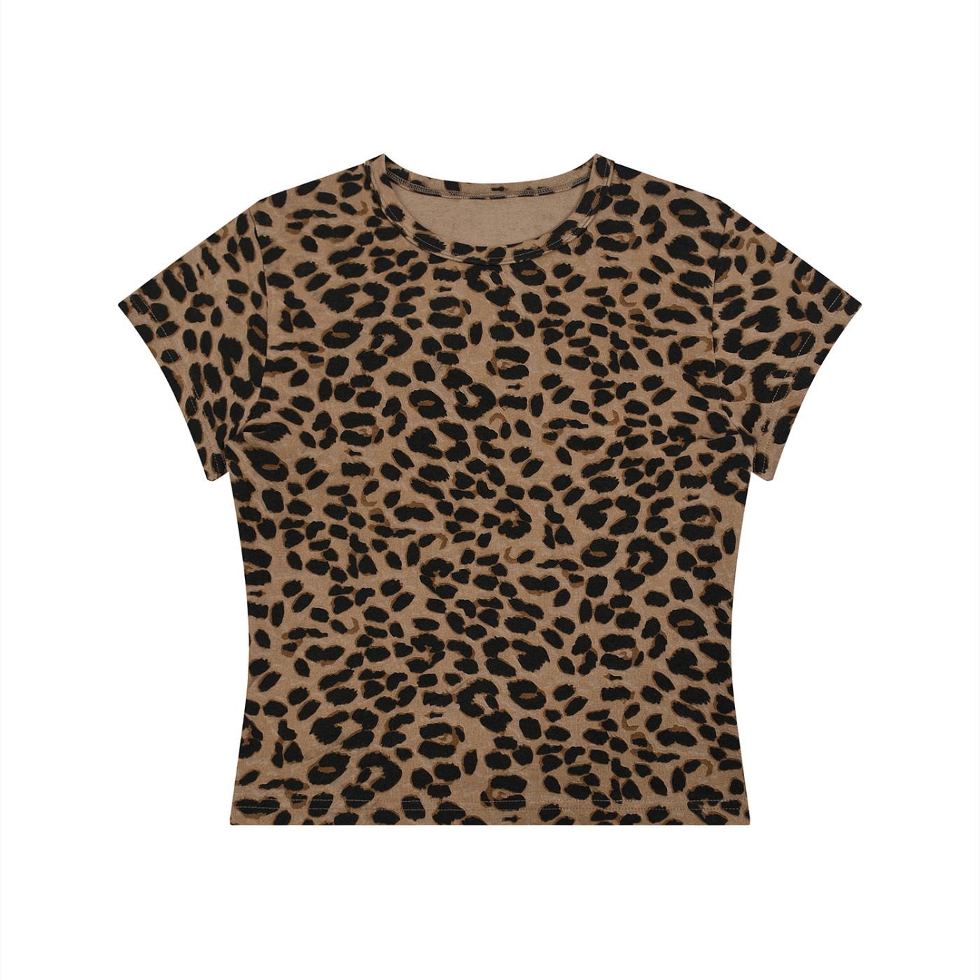 Bad Kitty - Women’s Leopard Print Crop T-Shirt
