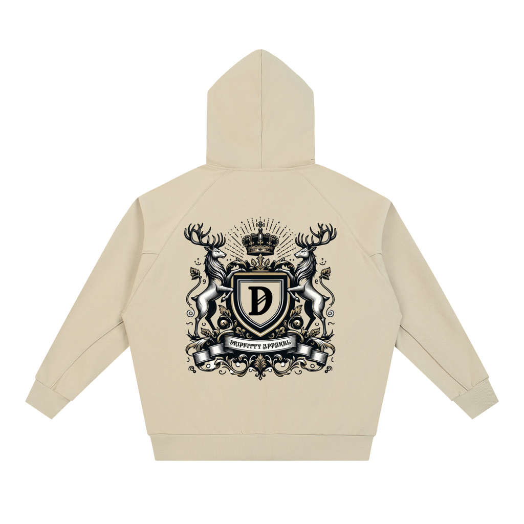 House of Dripfitty - Dolman Sleeve Zip-Through Fleece  Hoodie