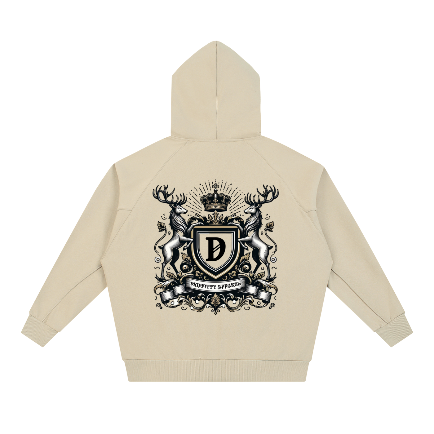 House of Dripfitty - Dolman Sleeve Zip-Through Fleece  Hoodie