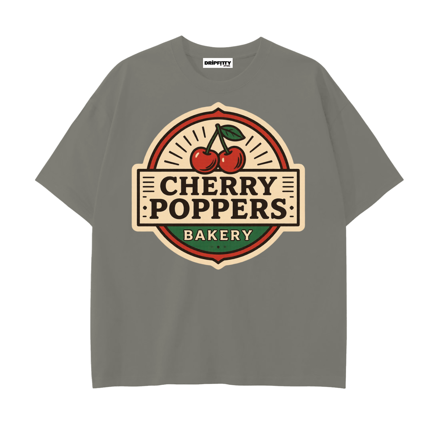 Cherry Poppers - Drop Shoulder Cotton T-Shirt