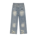 RK0051 - Vintage Wash Distressed Denim Jeans