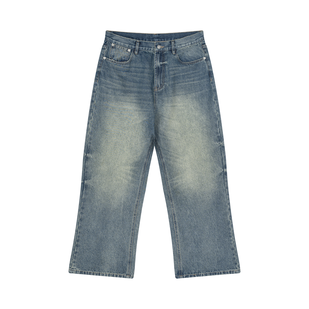 MB0033 - Men’s Vintage Wash Wide Leg Jeans