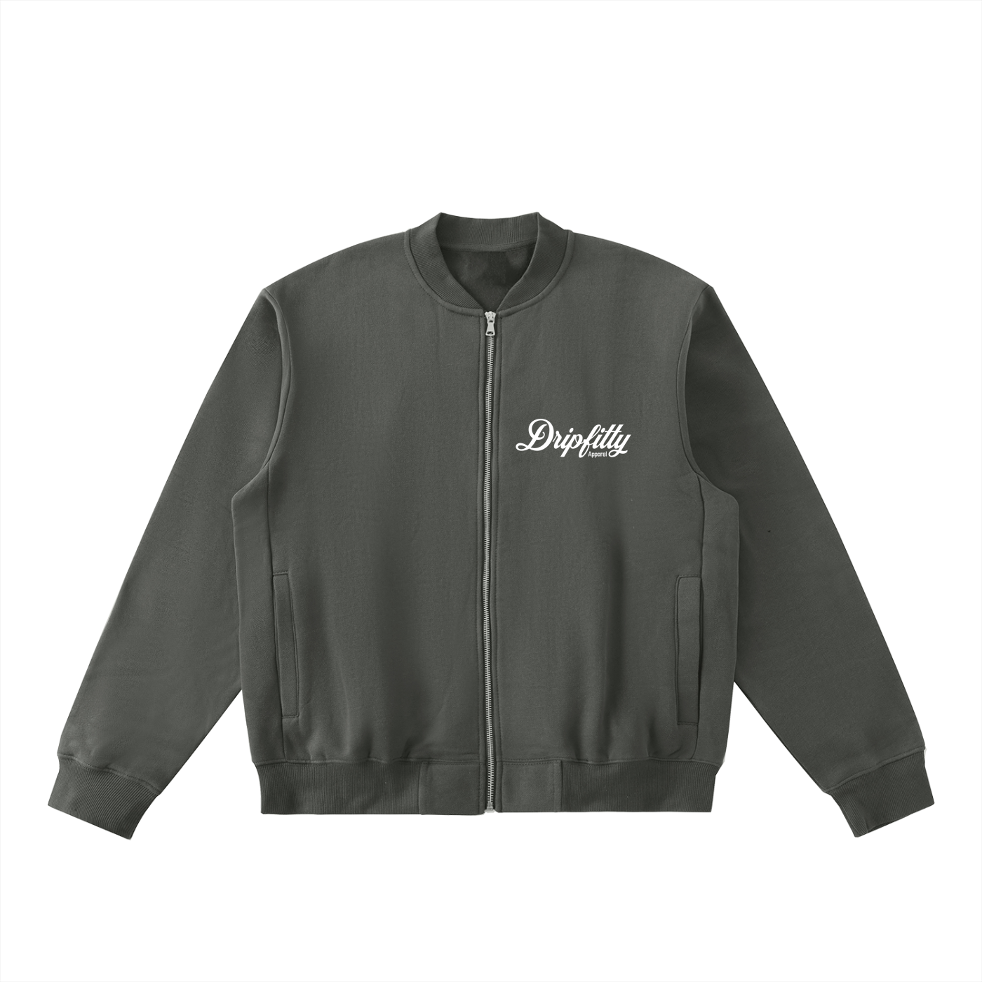 Dripfitty VarCity - Zip-Up Fleeced Varsity Jacket