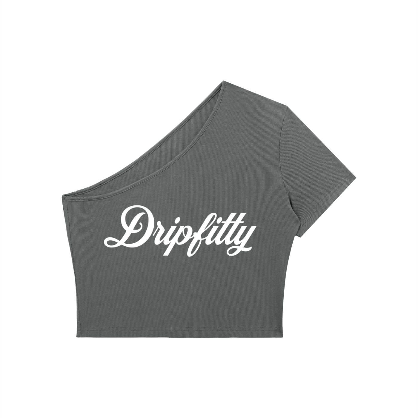 The UnaCrop - Women's One-Shoulder Crop T-Shirt