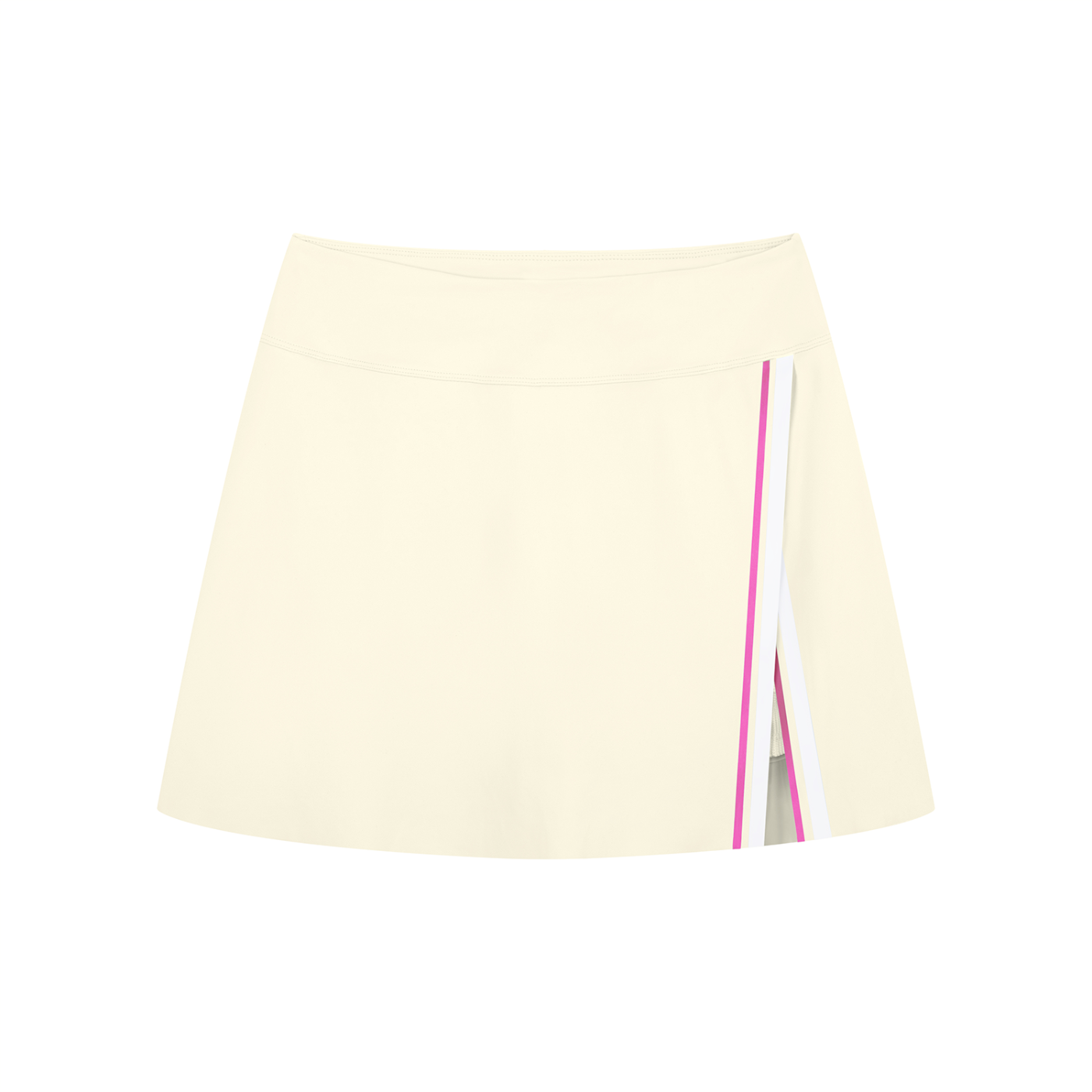 Pixie - Women's A-Line Contrast Panel Slit Skirt